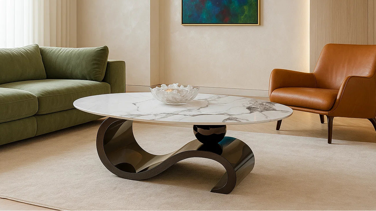 Meridian Marble Center Coffee Table
