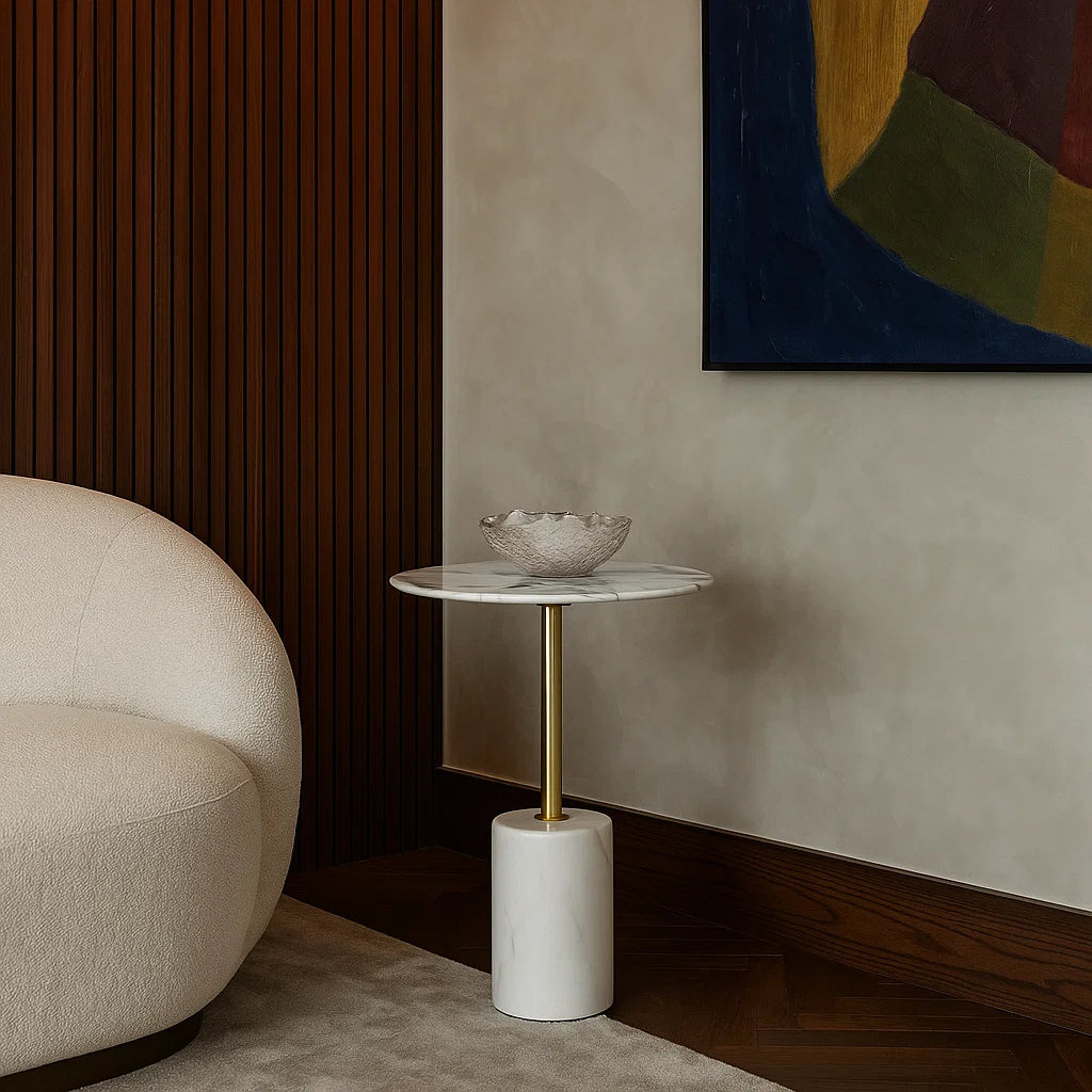 Marbella Brass Cylinder Table