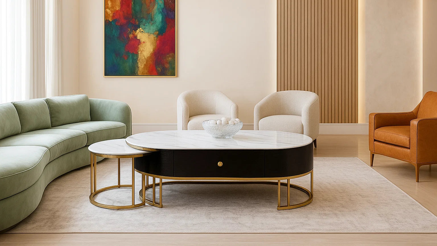 Luxury coffee table set