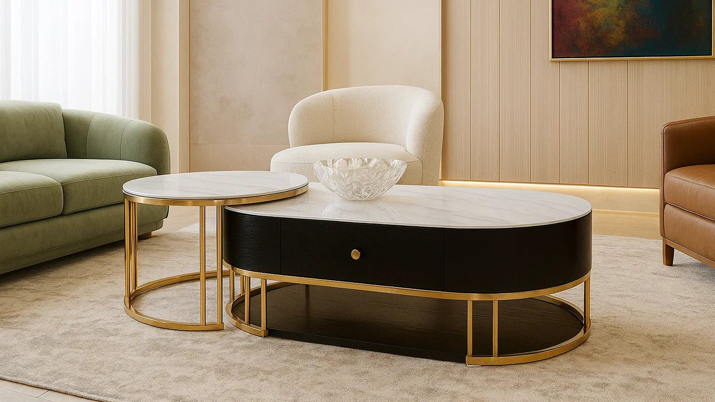 Empire Nest Marble Center Coffee Table