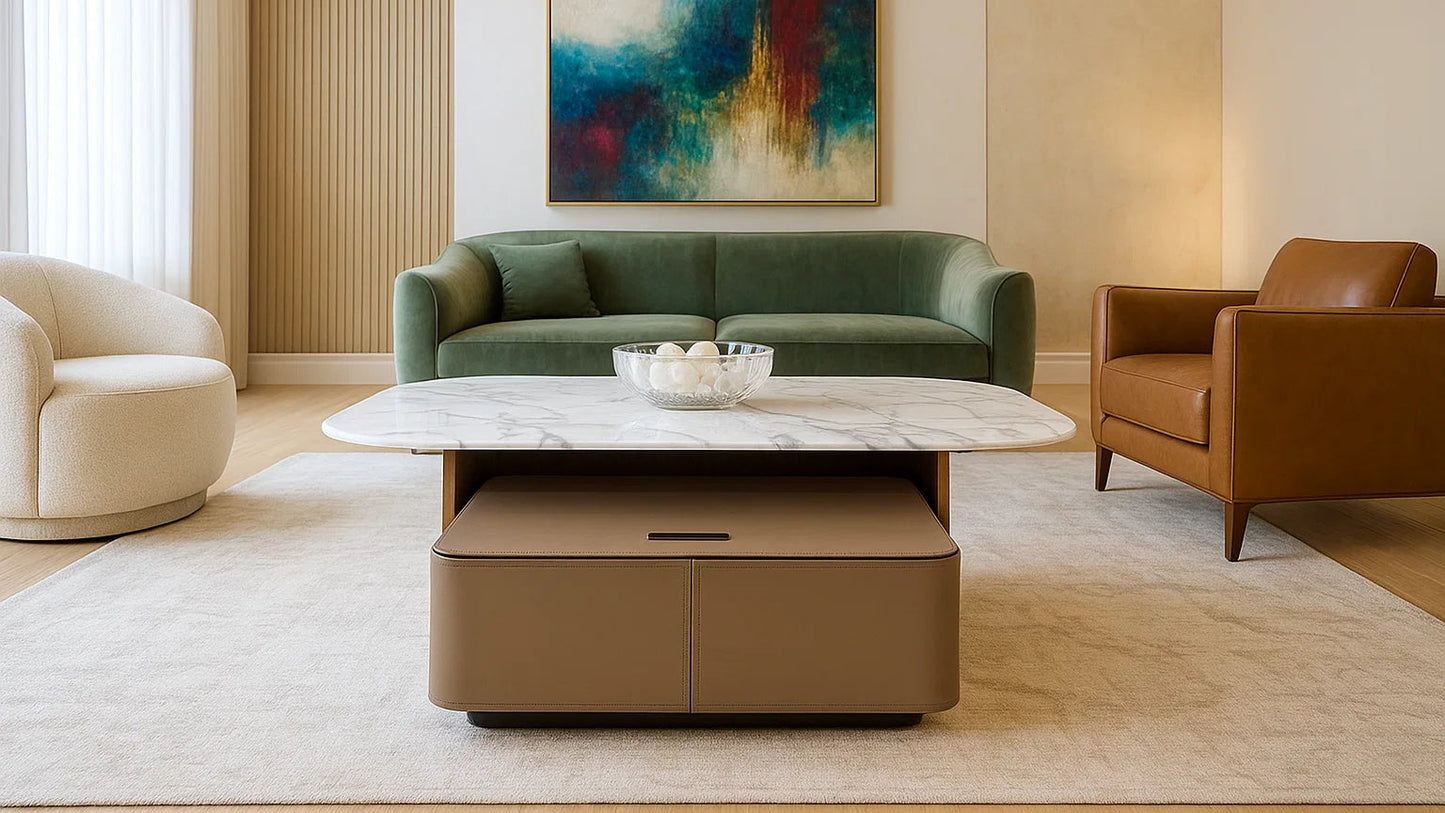 Atlas Duo Marble Center Coffee Table