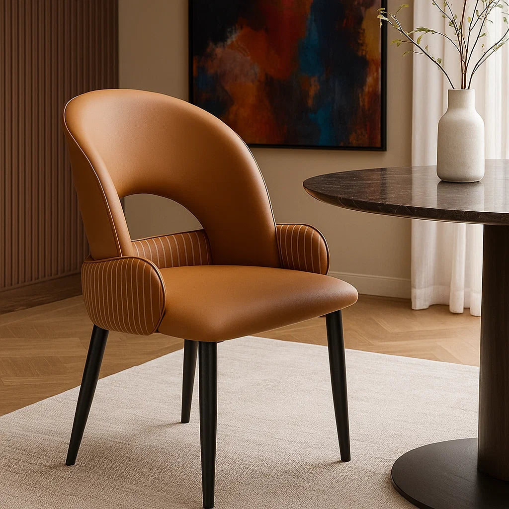 Elan Stripe Designer Dining Chair