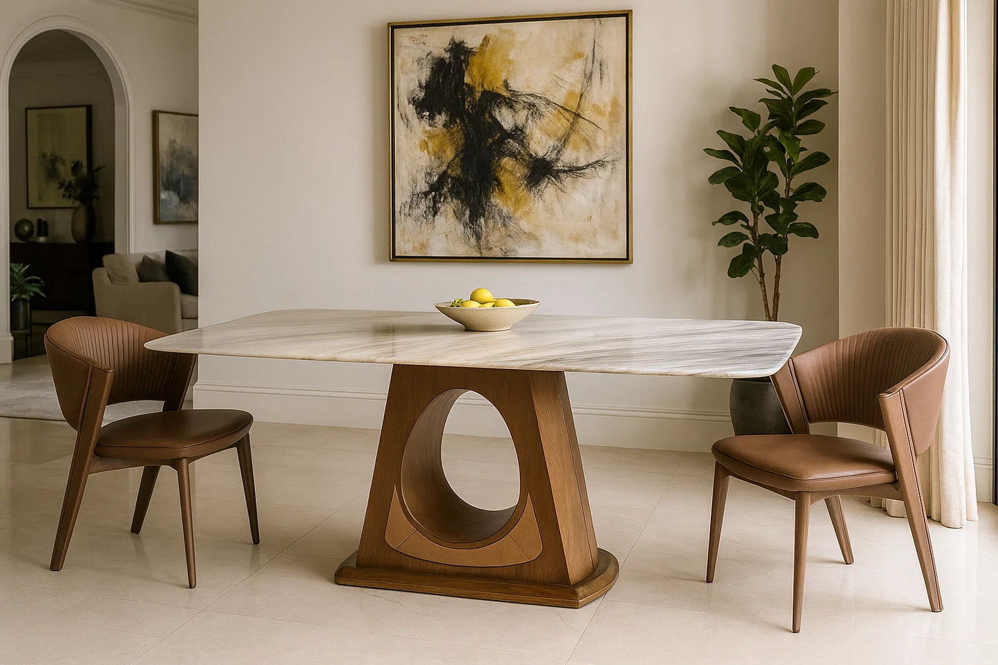 Auden Frame Marble Dining Table