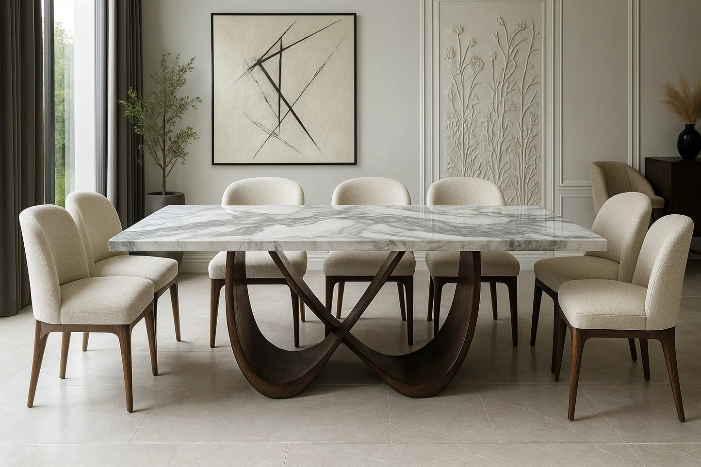 Loop Base Marble Dining Table