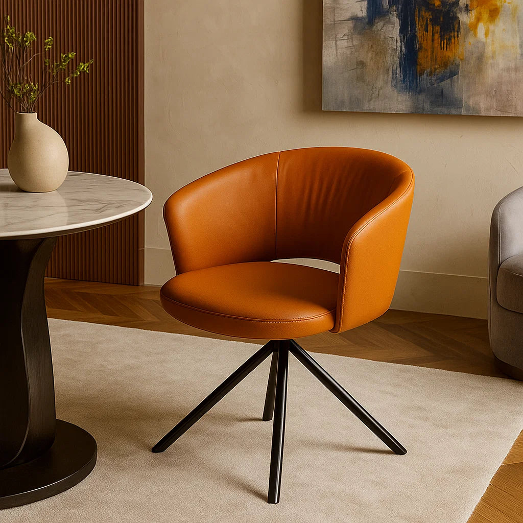 Lunaris Grey Swivel Dining Chair