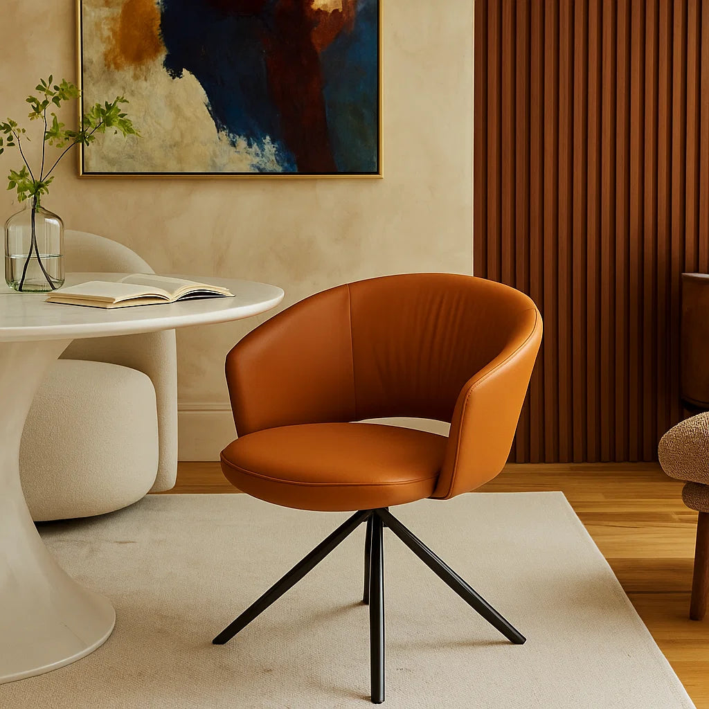Lunaris Grey Swivel Dining Chair