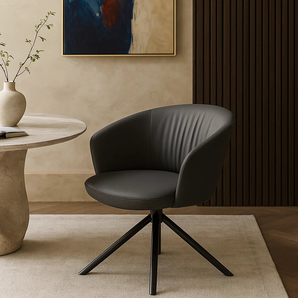 Lunaris Grey Swivel Dining Chair