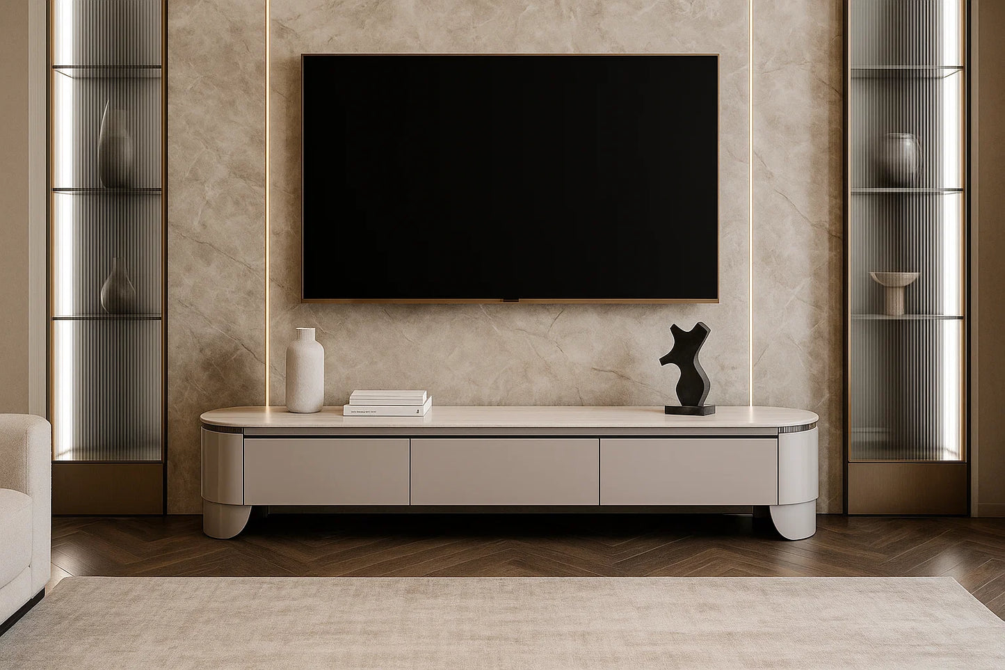 Astra Pearl Minimal Marble LCD Stand