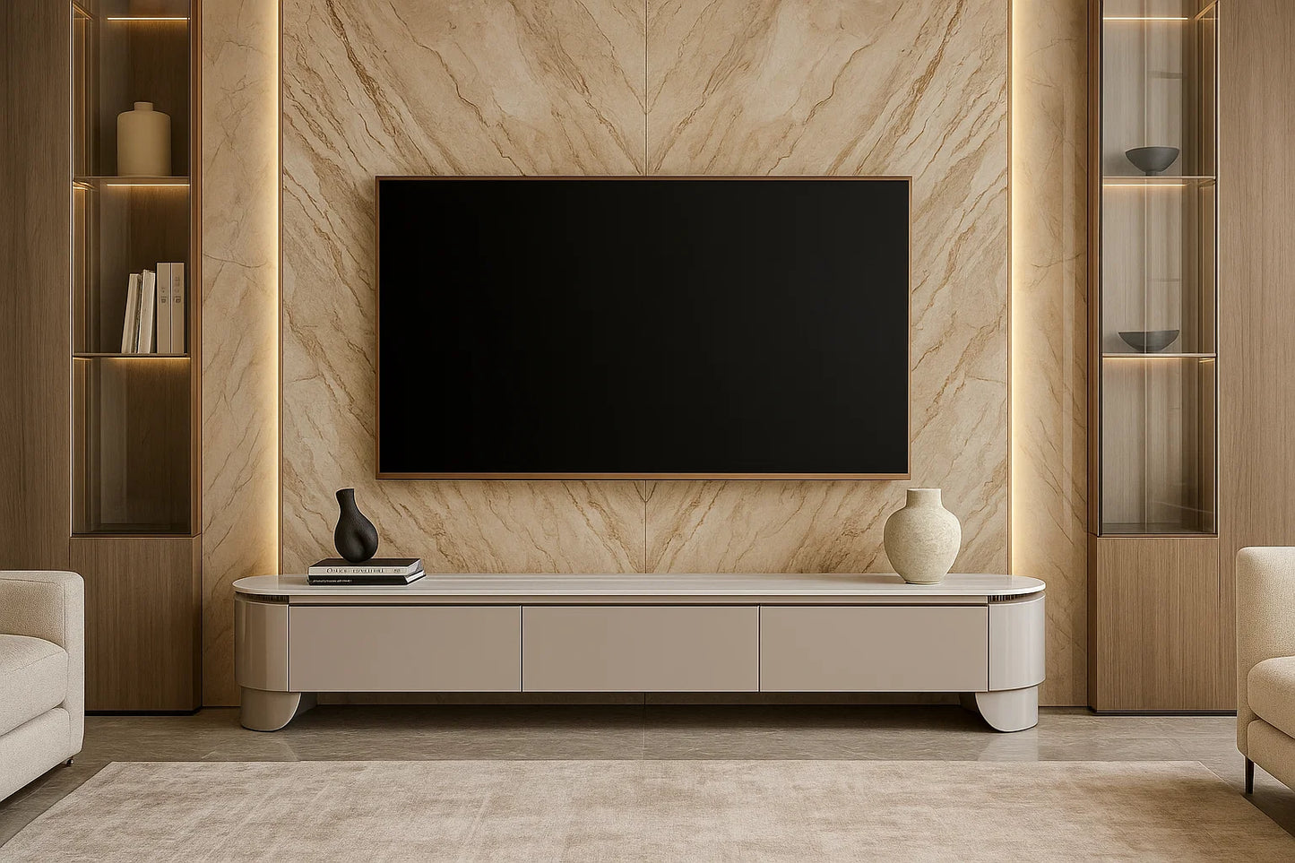 Astra Pearl Minimal Marble LCD Stand
