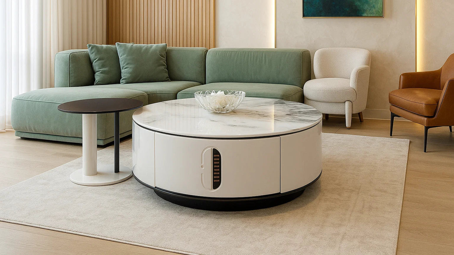 Modus Round Marble Center Coffee Table