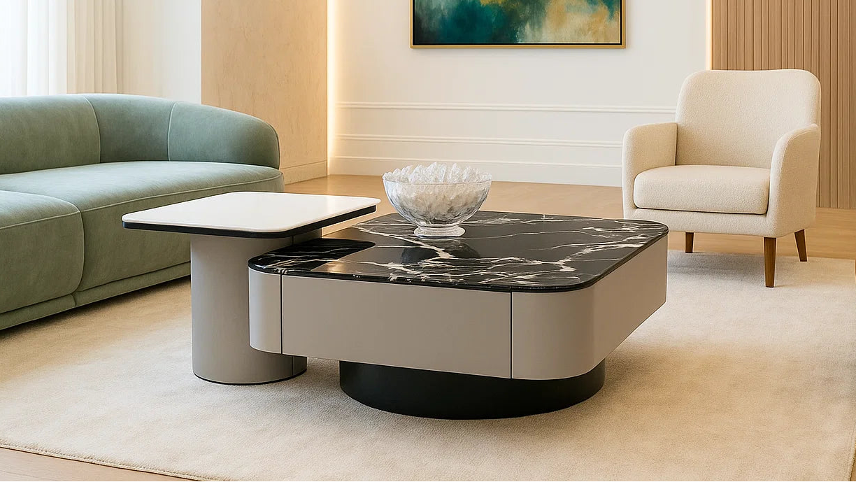 Memento Marble Contrast Center Coffee Table