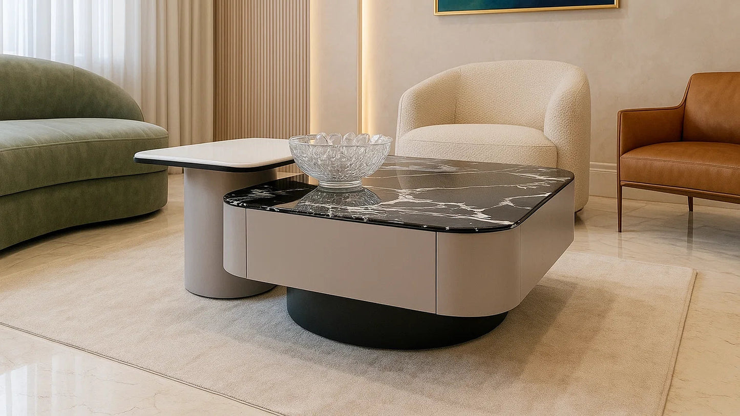 Memento Marble Contrast Center Coffee Table