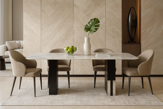 Meridian Luxe Marble Dining Set