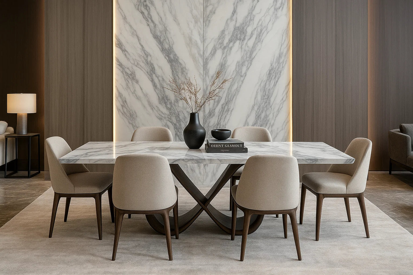 Loop Base Marble Dining Table