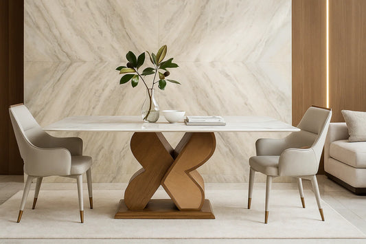 Xylo Forma Marble Dining Table