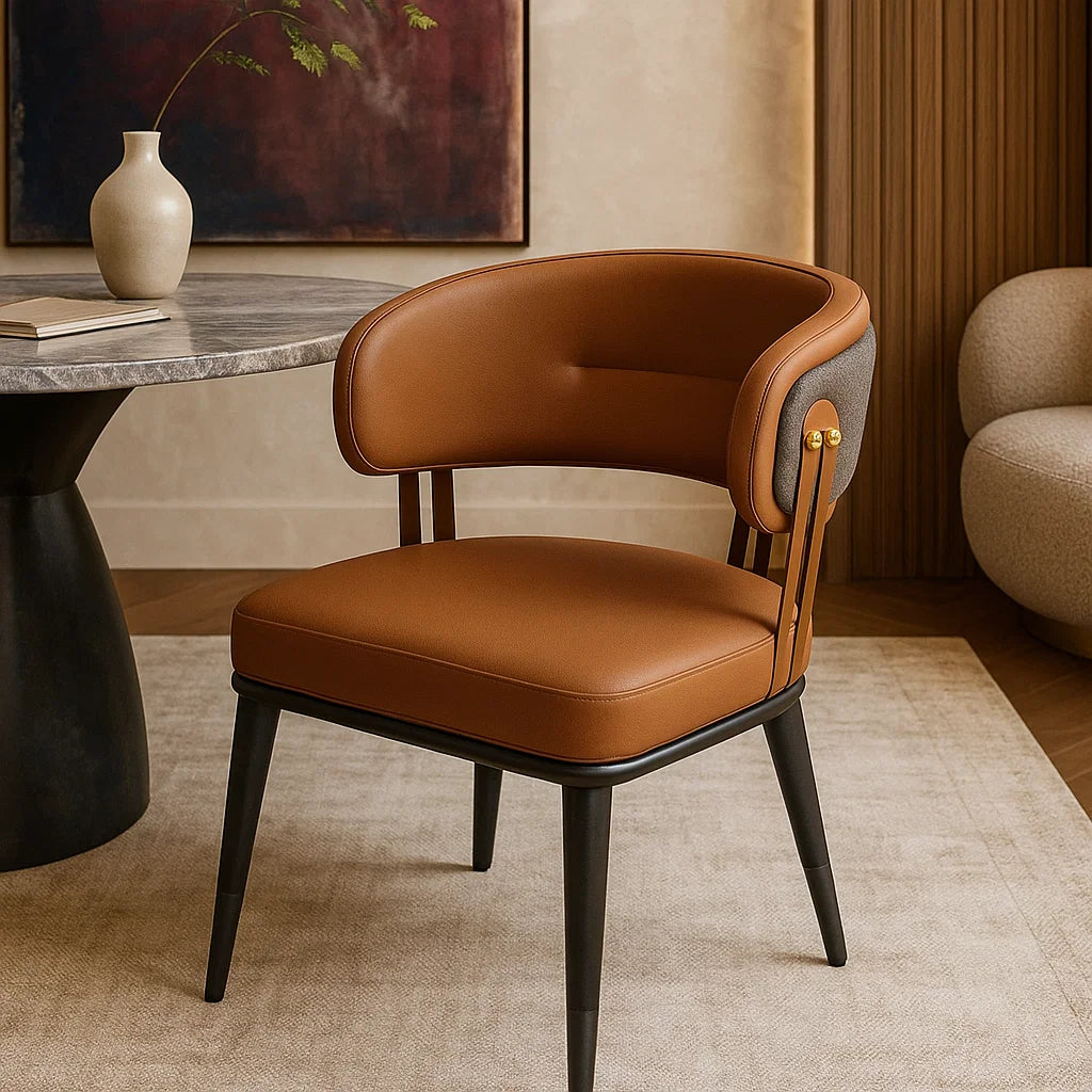 Verde Brass Designer Dining Chair
