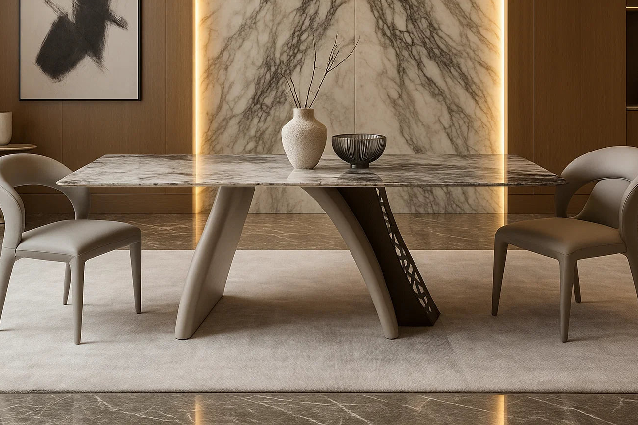 Archeline Sculpt Marble Dining Table