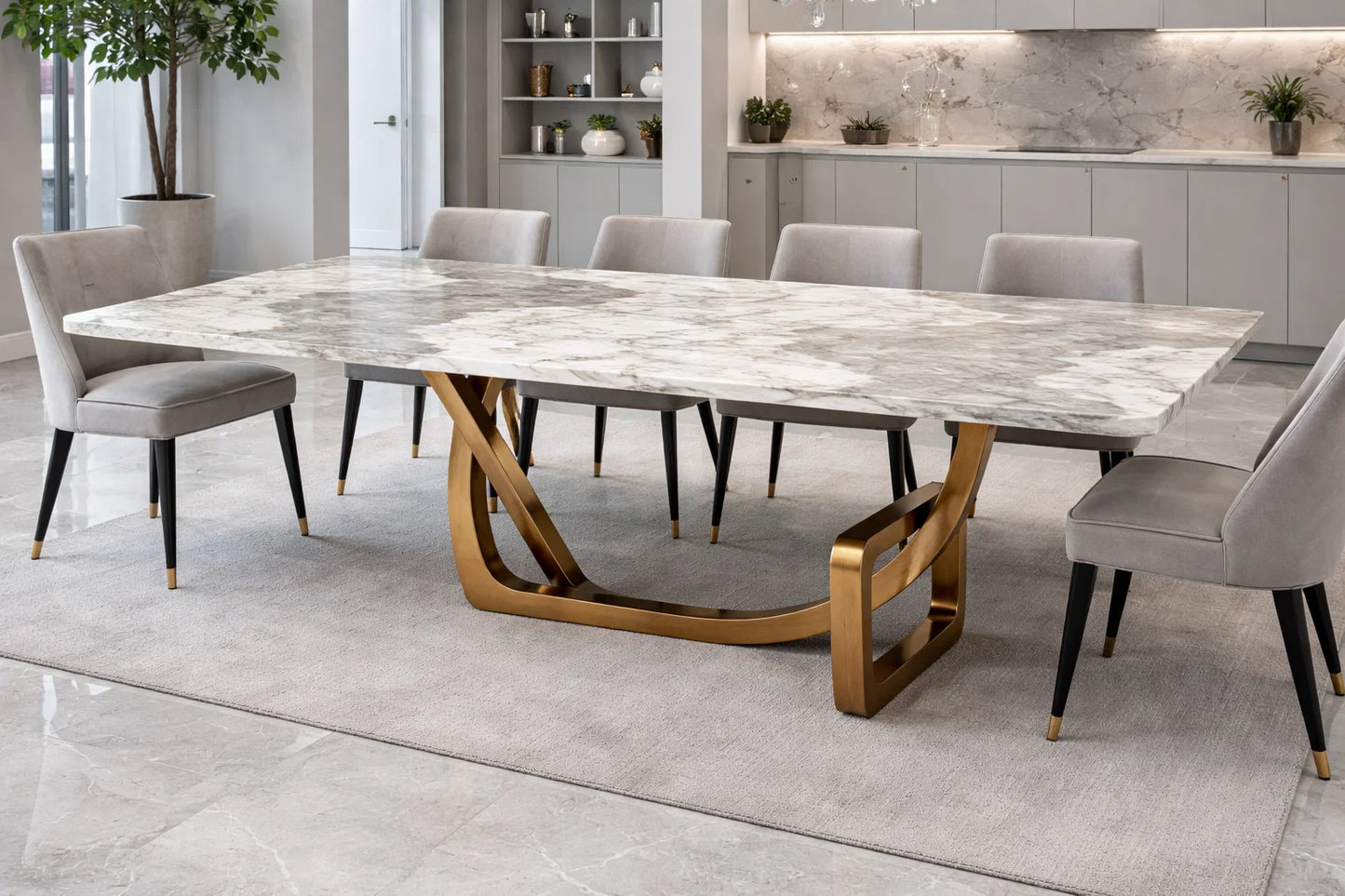 Celestora Marble Dining Table